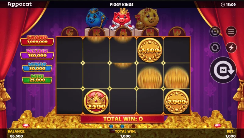 Piggy Kings - Buy Feature ეკრანი და შესყიდვის არჩევანი